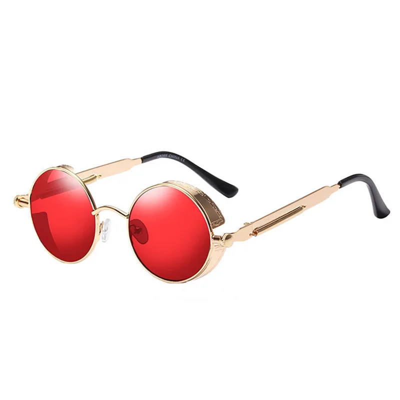 Classic Gothic Steampunk Style Round Sunglasses Men Women