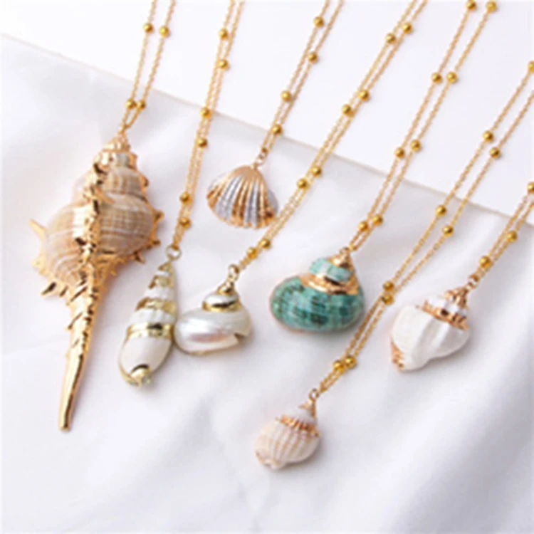 Pendentif En Coquillage B254 - Neuf Sans Emballage, Beige, Style Naturel