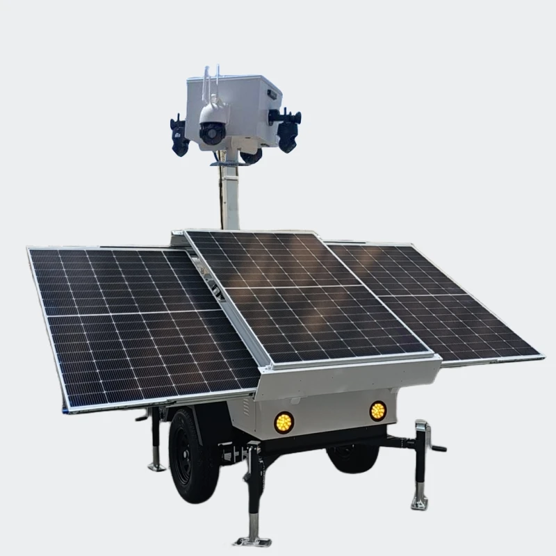 Mobile CCTV & PTZ Camera Trailer Tower Solar Surveillance Unit for Sale ...