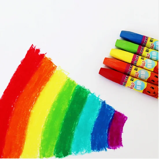 multi color crayon with custom logo for children