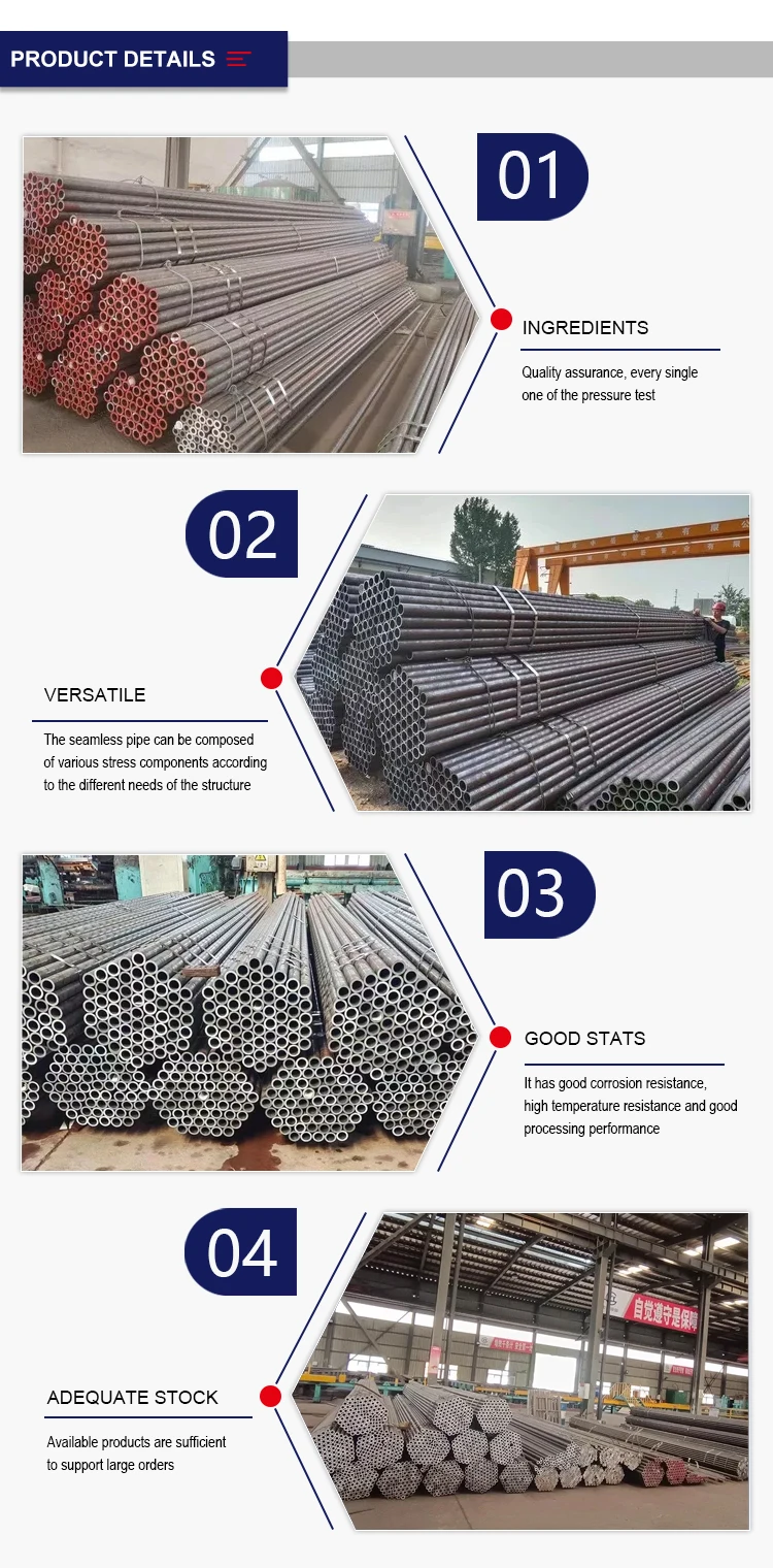 Customized Thin Wall Seamless Carbon Steel Pipe Tube Low Price Hydraulic Welded ISO9001 Certified for Structure Application details