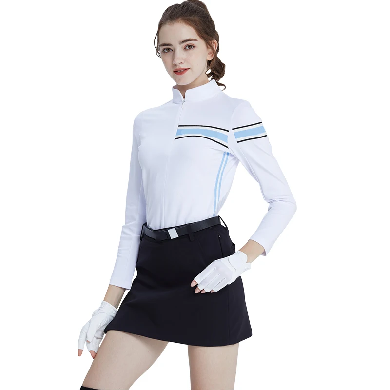 Custom Design Herfst Winter Golf Kleding Vrouwen T-shirt Dames