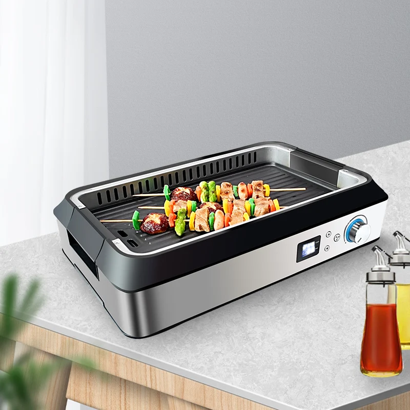 Best Quality Home Cooking Use Nonstick Removable Griddle Plate Korean Grill Table Smokeless Electric Barbecue Grill