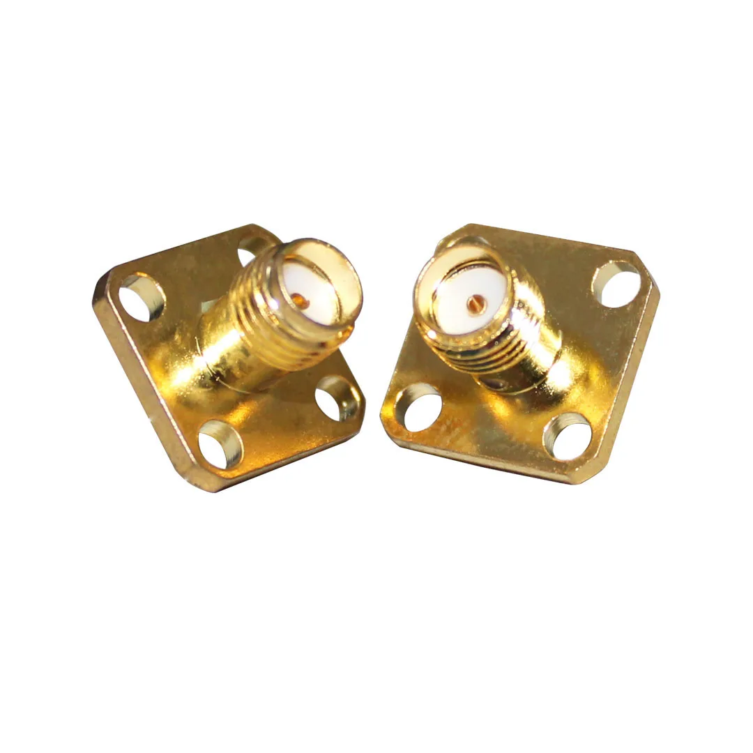 product hot sale sma kfd connector 50ohm female 4 holes flange sma connector-2