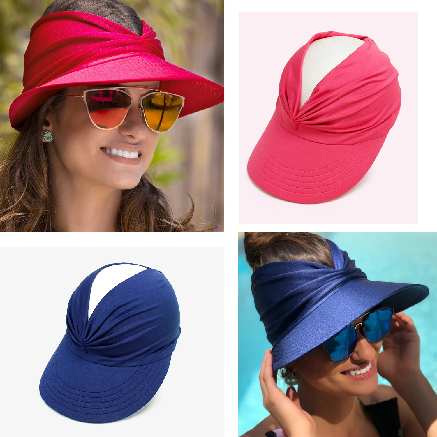 Custom Wholesale Blank Outdoor Hollow Top Hat Casual Nylon Adjustable Elastic Headband Sunshade