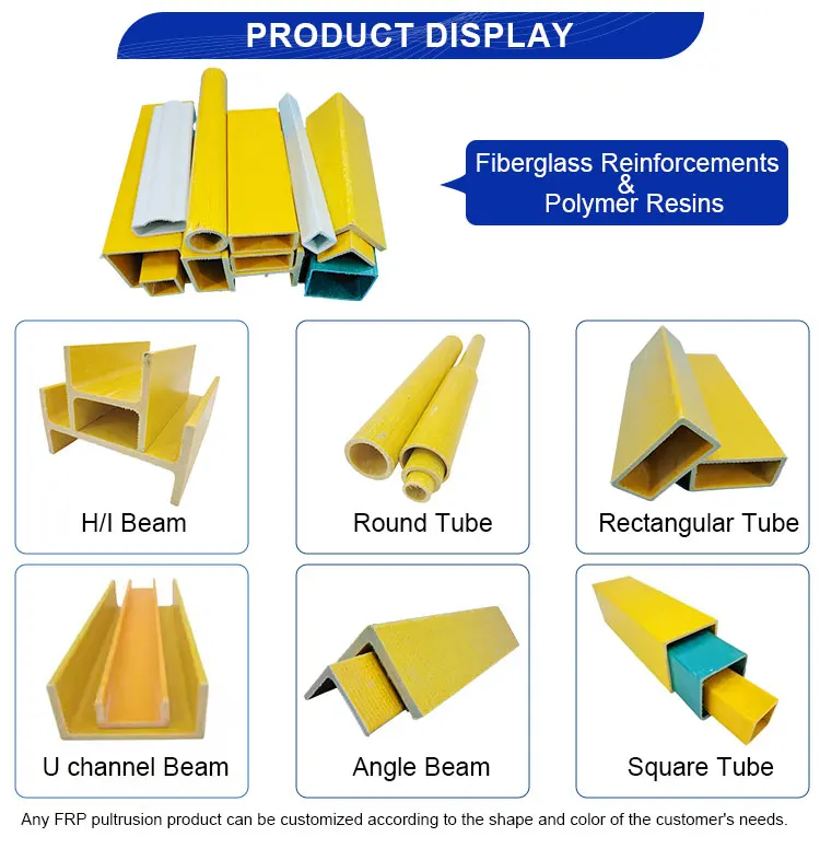 Pultrusion Structural Frp H Shape Fiberglass Beam Profiles Frp Square ...