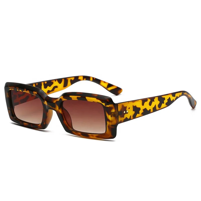 Retro 90s Nude Rectangle Sunglasses - Trendy & Versatile display picture 1