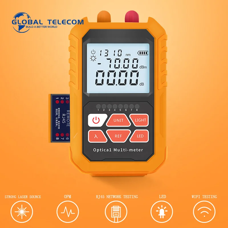 FTTH dbc power meter optical opm fiber power meter with VFL fiber tool tester FC SC ST LC connector 3 in 1 optical power meter
