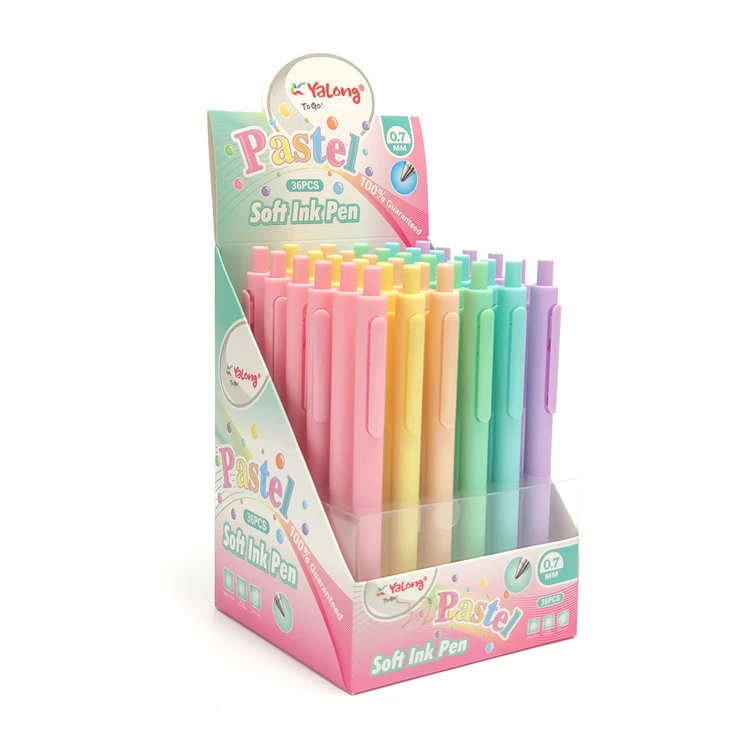 Пользовательские новые пастельные цвета полу милые гелевые ручки 0,7 мм офисные шариковые ручки макаронные цветные гелевые ручки с логотипом