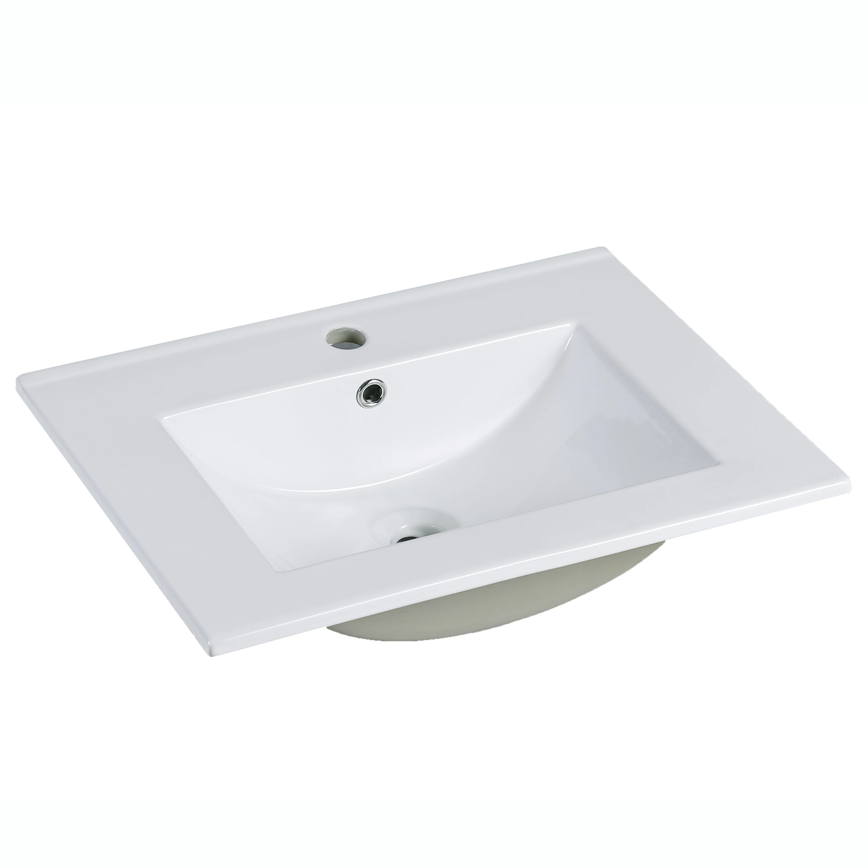 AIDI European Classic Bathroom Counter Top Ceramic Single Hole Wash Basin