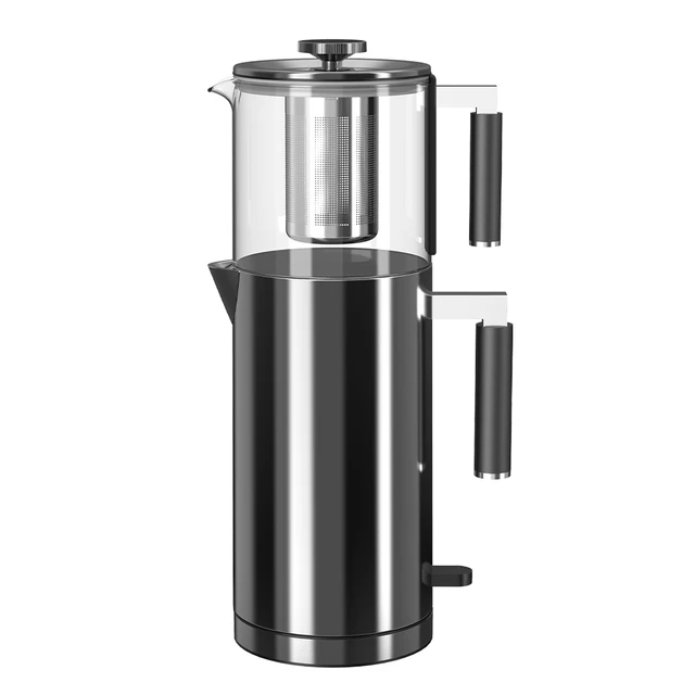 Hotsy Coffee Glass With Temperature Control Stainless Steel Electric Kettle And Tea Pot
