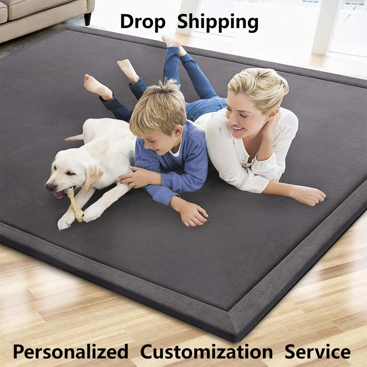 2024 Morden New Design Tatami Rug Super Soft Coral Fleece 35mm Thick