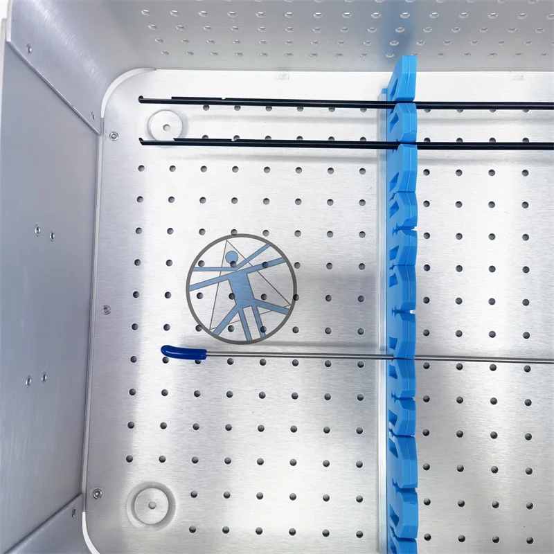 Surgical Instruments Aluminum Alloy Sterilization Box for Transforaminal Endoscope Instrument