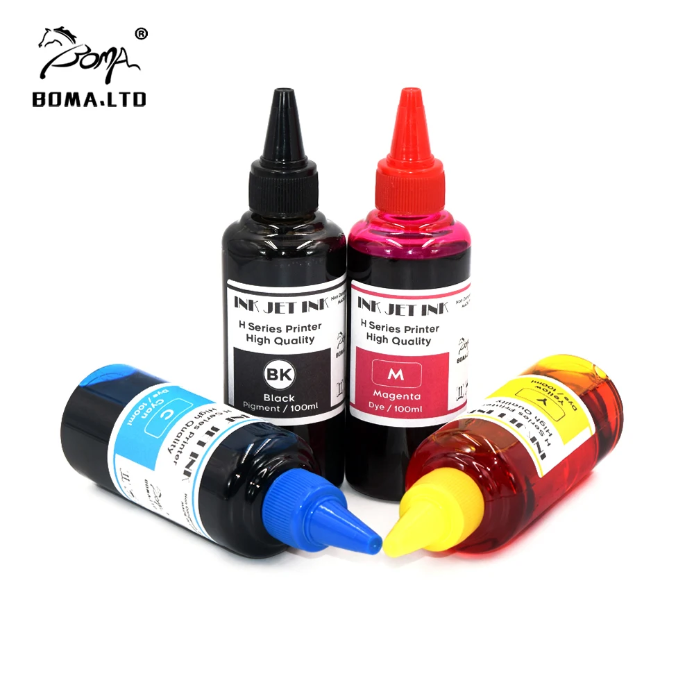 100ml 4Colors Refillable Dye Ink for HP Photosmart 5510 5515 6510 010 109 110 209 210 364 564 178 862 Printers