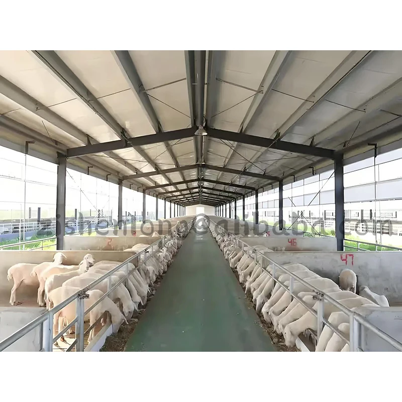 New Design Modern Steel Goat and Sheep Shed Farming Dairy Farm Design steel structure Goat Shelter for Sale for Farmhouses