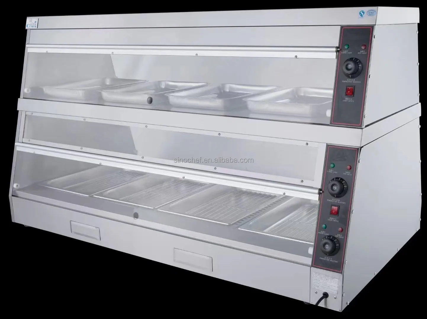 SinoChef витрина для подогрева еды дисплей горячей электрический шкаф KFC