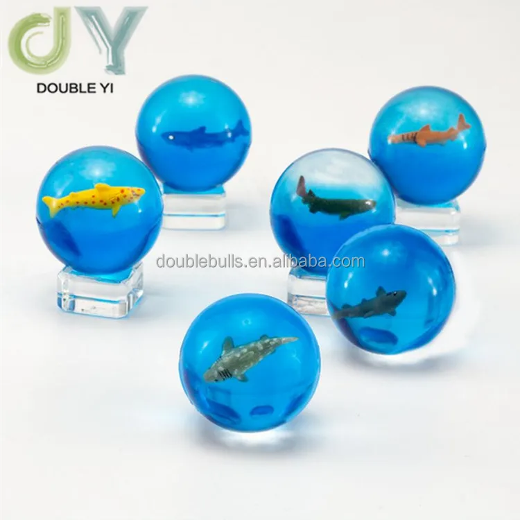 3d Doll Bouncing Ball Clear Rubber Bouncy Ball Toys With Animals Inside