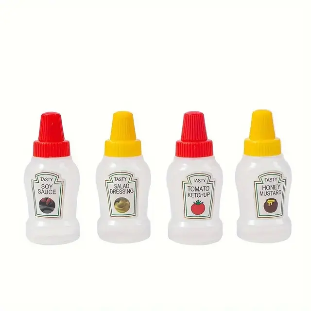 25ml Condiment Squeeze Bottle Mini Condiment Bottles plastic sauce containers with lids wholesale