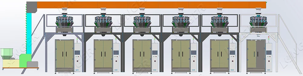 Factory Price Automatic Small Lays Potato Chips Packing Machine with Nitrogen