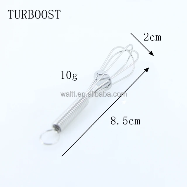 304 Stainless Steel Mini Egg Whisk Keychain Charm Kitchen Utensil Key