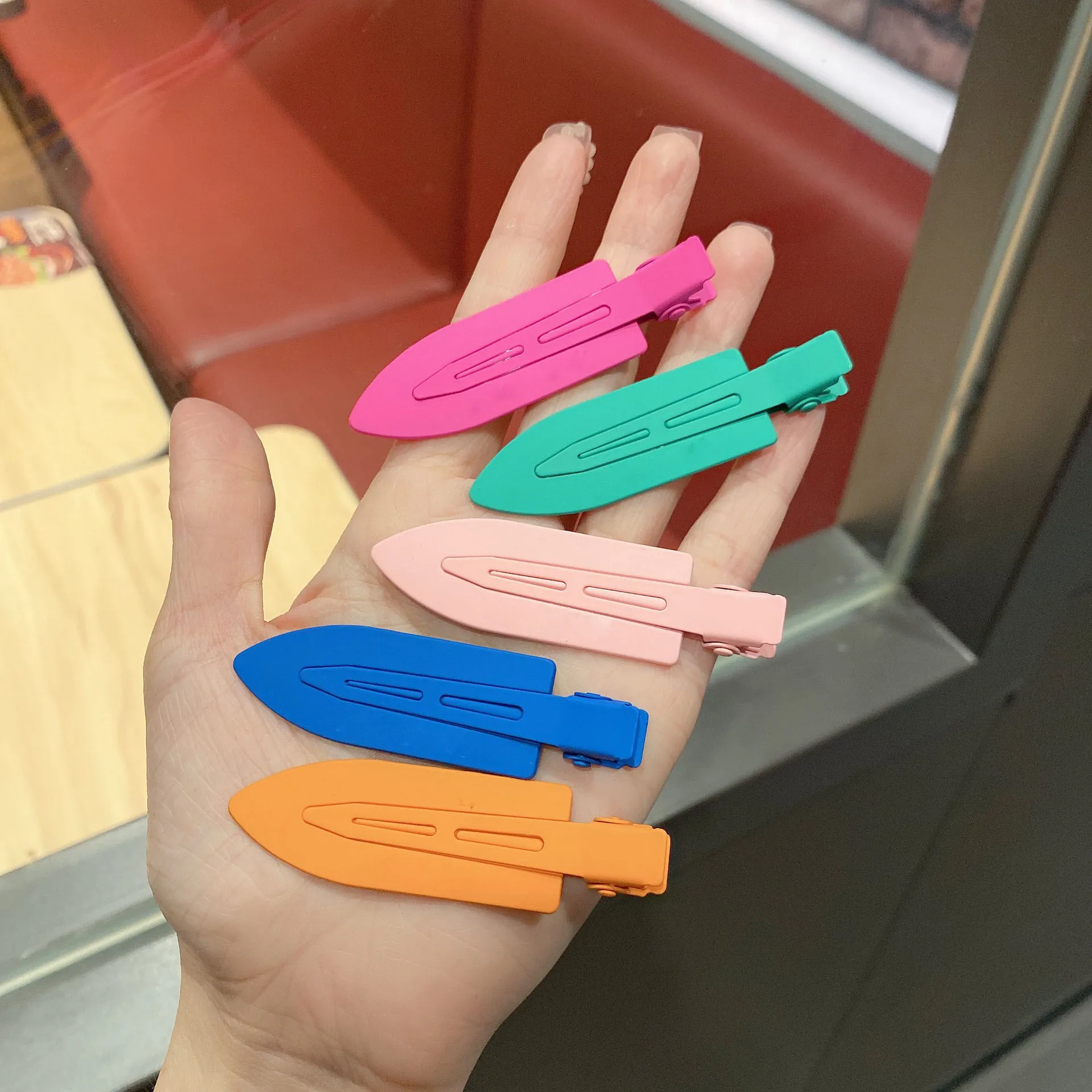 Индивидуальная металлическая бесшовная шпилька карамельного цвета удобные негнутые складки заколки для волос макияжа девочек