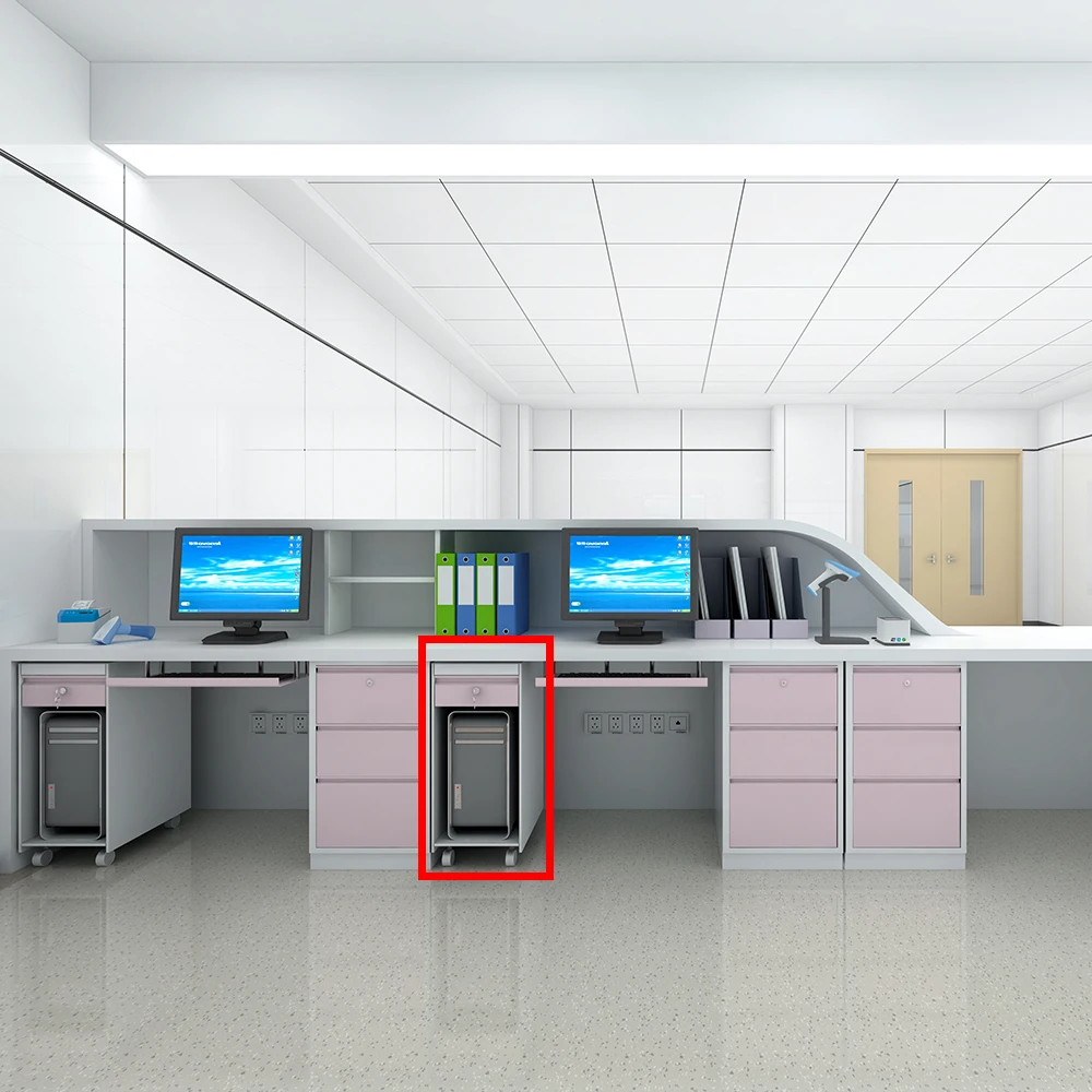 Clinic Disposal Station Stainless Steel Medicine Cabinet Dispensing Cabinet for Community Hospital PC Desk for School Workshop 5