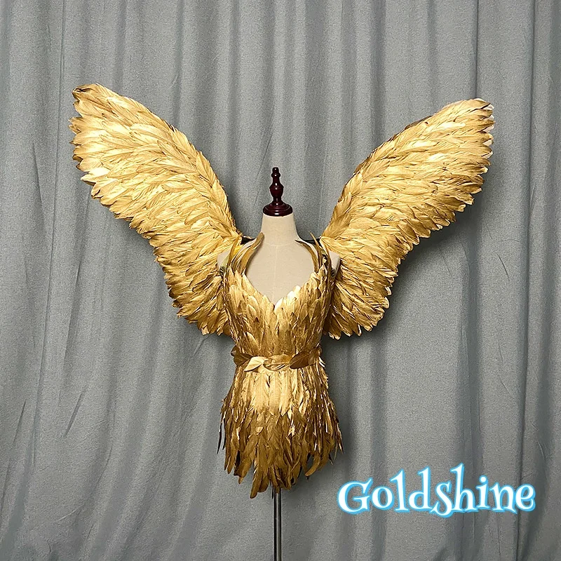 golden angel dress SPECIAL EDITION] Gold Angel Wings Elegant Lace and & Chiffon Dance Ga –  Royalty Designs Boutique main image 0