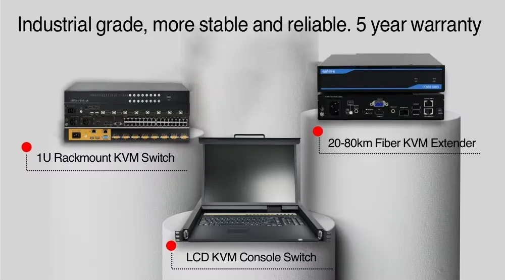 1U Rack Mount Drawers Console Hotkey OSD Control 4 8 16 Port 1080p HD ...