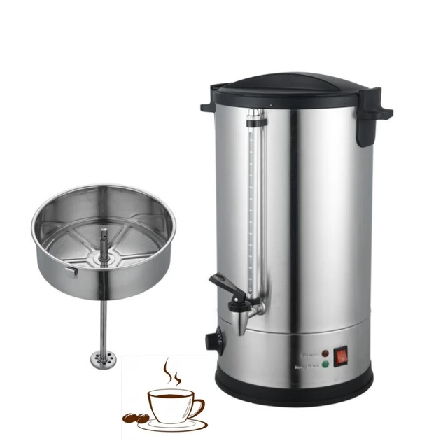 Stainless Steel Coffee Percolator Water Urn Hot Tea Boiler Coffee &Tea Urns Electric Coffee Urn