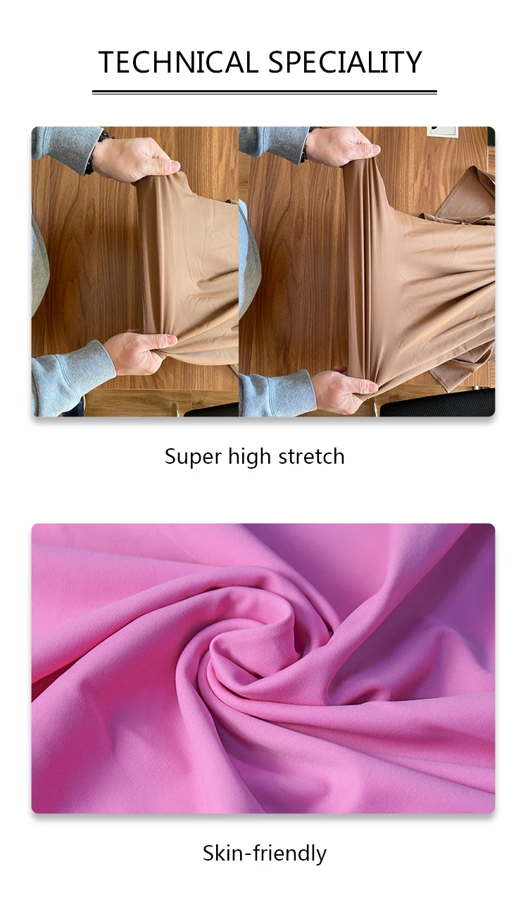 High Fashion Pink 190g 82 Nylon 18 Spandex 4 Way Lycra Knitted ...