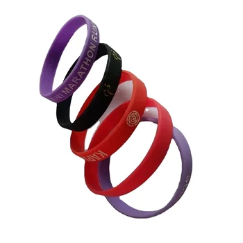 top quality for sale bulk cheap custom silicone wristbands debossed ink injected logo rubber bracelet low price