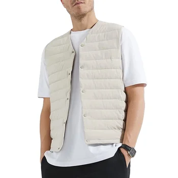 High quality new classic sleeveless jacket soft shell winter custom logo down mens vest cotton men's vests & waistcoats