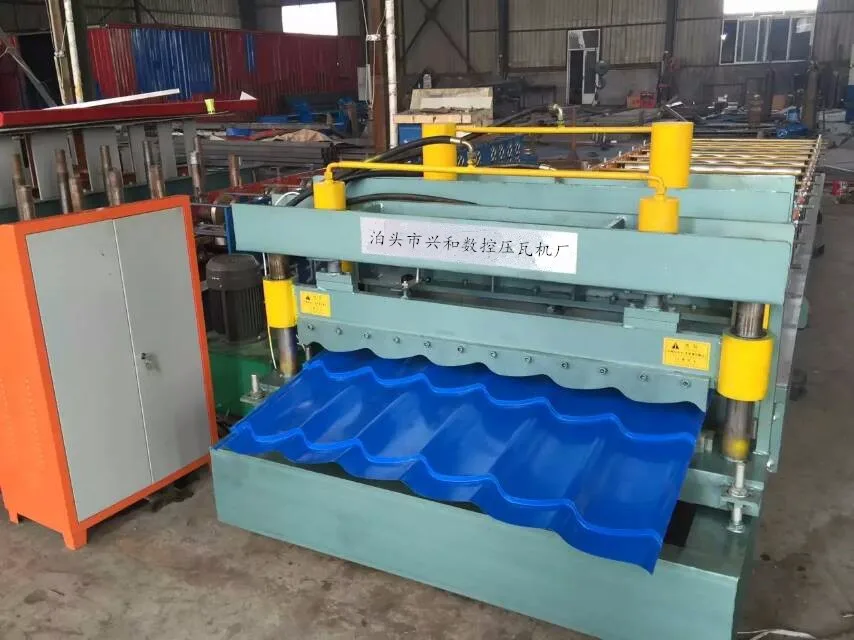 Glazed Colored Roof Tiles Making Machine Line Ceramic Machinery  Galvanized Tile Export to Russia 1100 Roll Forming Machine