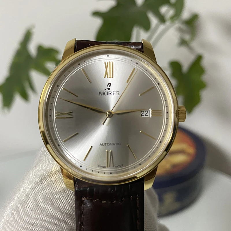 Luxury 316l Multi Function Gold Case Customized Stainless Steel Watches Men Wrist Luxury Mechanical