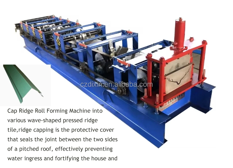 Metal Roof Ridge Cap Roll Forming Machine for Sale PPGI Galvanized ...