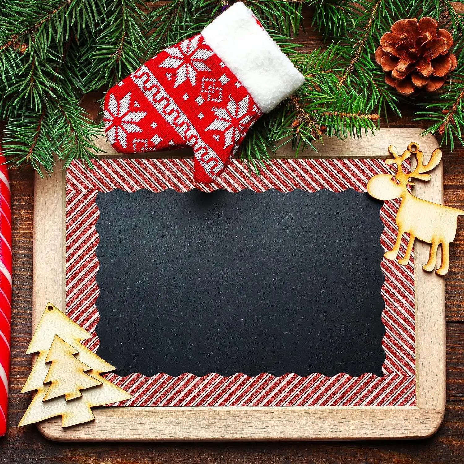 Buffalo Plaid Bulletin Board Border Trim - 65.5 Ft Roll, Christmas & Chalkboard Decoration - View #5