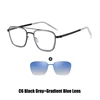 Noir Gris + Dégradé Bleu Lentille