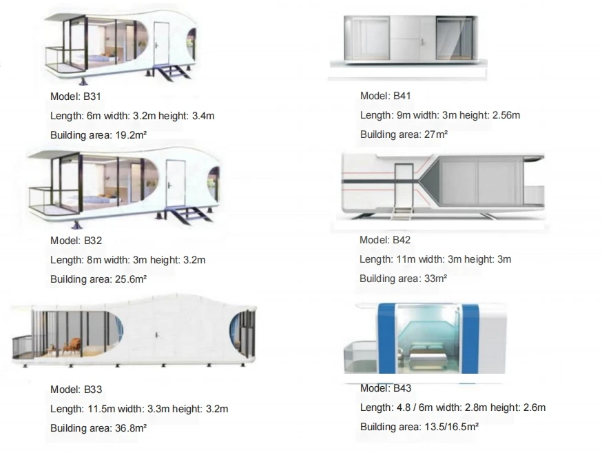 Modern Capsule House Cabin Hotel Container Home Sleep Pod