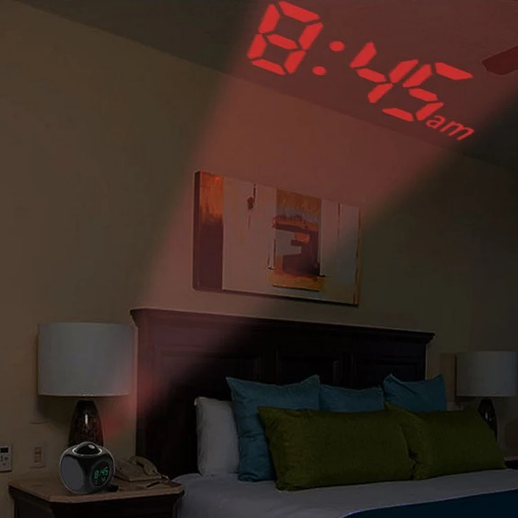 New Led Digital Alarm Clock Multifunction With Voice Talking Led Projection Temperature Baby Room Night Light Projector Clock