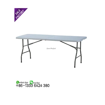 Wholesale Rectangular Light Weight Long White Portable Outdoor Theme Party Plastic Folding Table