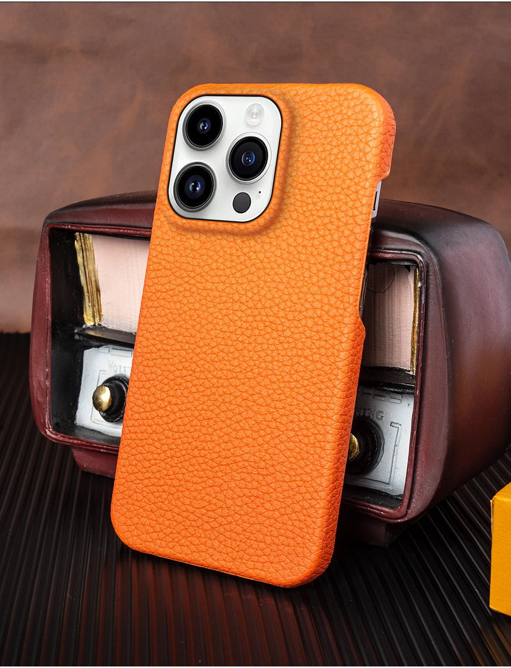 Genuine Leather Mobile Phone Case For Iphone 14 Pro Leather Phone Case