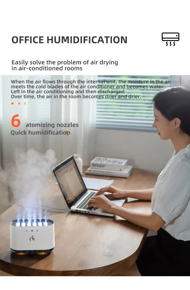 Luxury Home Decor Best Gift Ultrasonic Mist Maker Dynamic Pickup Musical Lighting Cool Creative Design Colorful Light Humidifier