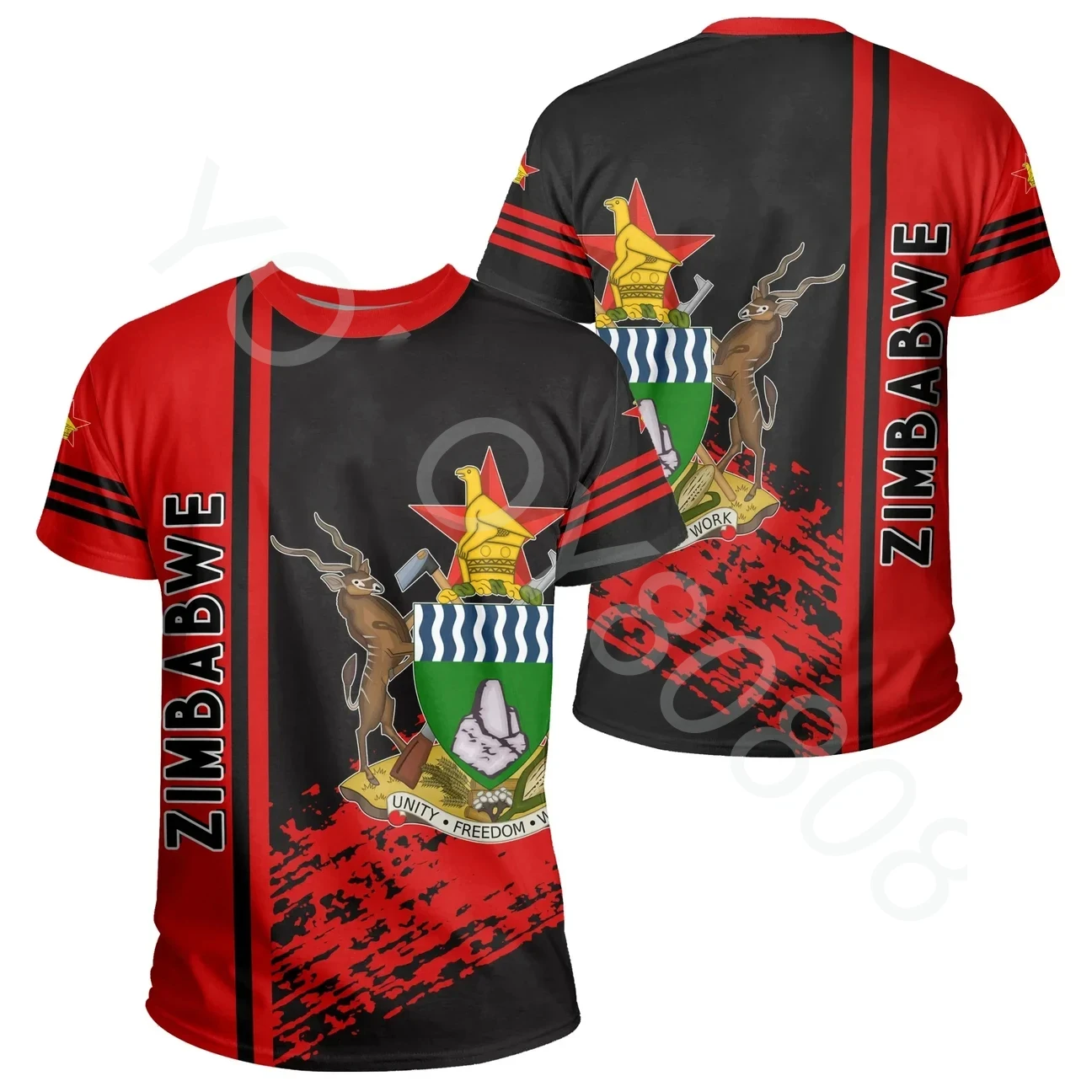 Déchiré Afrique Du Sud Drapeau Afrique Jour Football Hommes T-Shirt