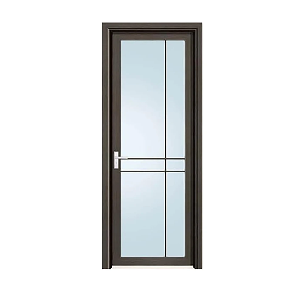 USA Style Exterior Modern High Glossy Light Color Solid Metal Front Aluminum Stainless Steel Pivot Entry Doors Price