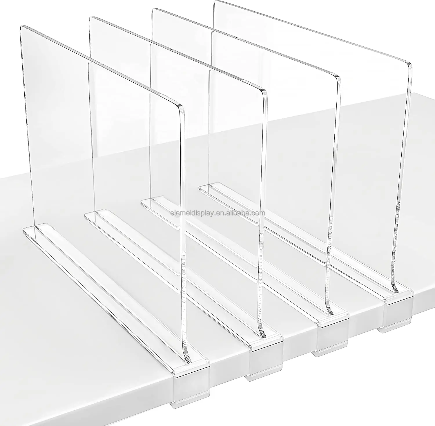 Clear Closets Shelf Dividers Cabinet Storage Rack Acrylic Plastic ...