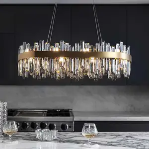Modern Luxury Led Crystal Hanging Lamps Indoor Home Restaurant Pendant Lights Decoration Lamp Crystal Chandelier