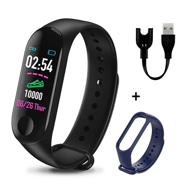 M3 Plus Smart Bracelet Heart Rate Blood Pressure Health Waterproof Smart Watches M3 Pro Watch Wristband Fitness Tracker