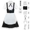 Tenue de soubrette Nanagusa (Robe à manches courtes, tablier, ras-de-cou, bandeau, chaussettes hautes blanches)
