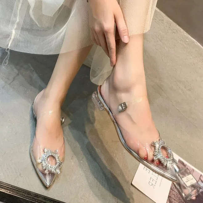 transparent low heels