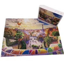 OEM design personalized custom paper game adult puzzle 100 500 1000 2000 pieces of national card puzzle